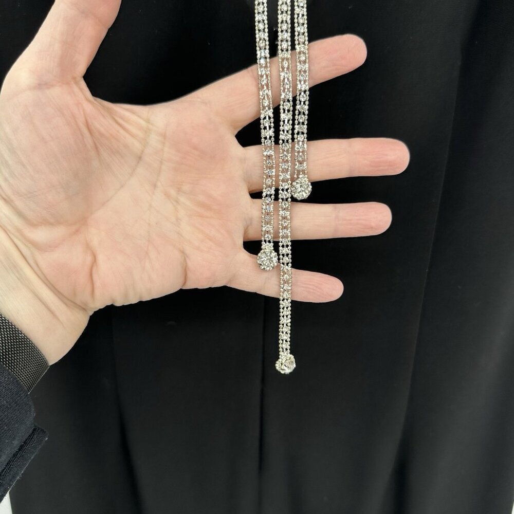 JOSEPH RIBKOFF dress sheath black lbd 10 jewel chain formal cocktail party - Picture 14 of 16